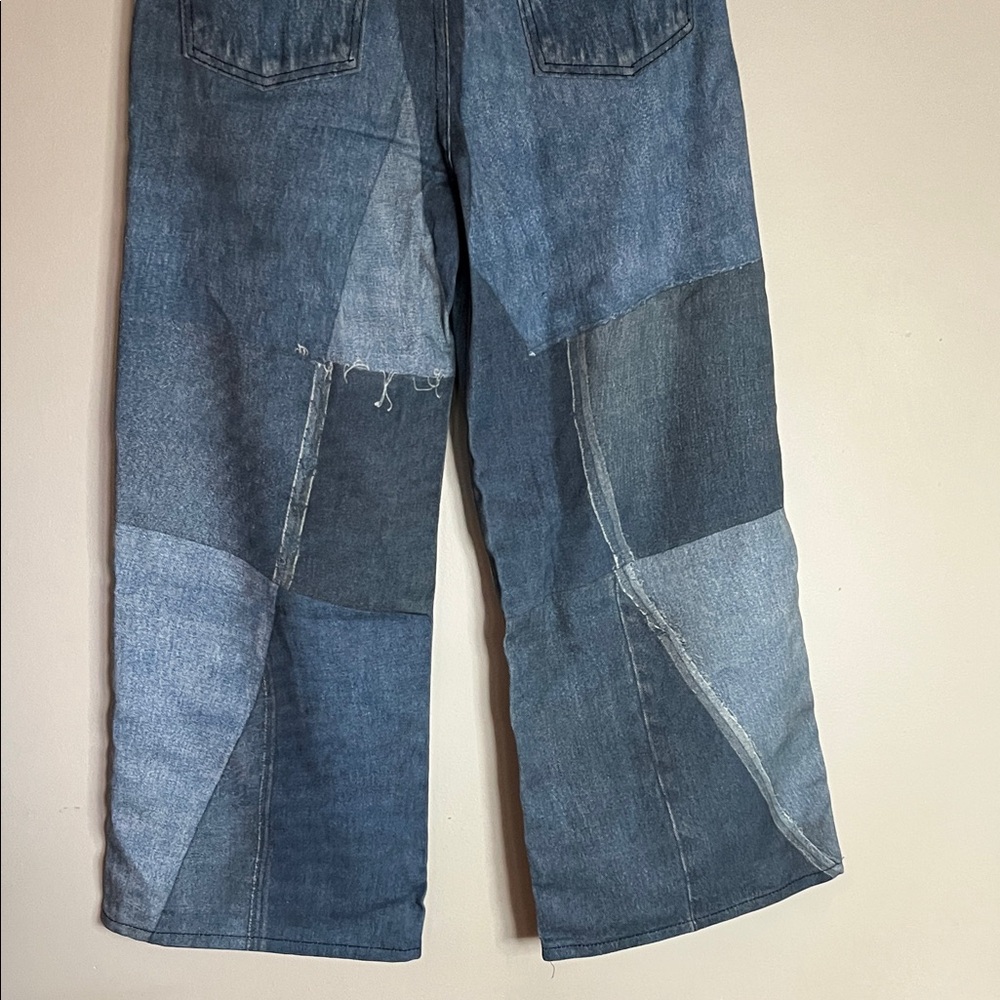 Women’s Blue Patchwork Jeans - Picture 9 of 13